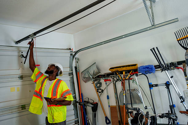 Professional Garage Door Panel Replacement technician working in Beggs, OK